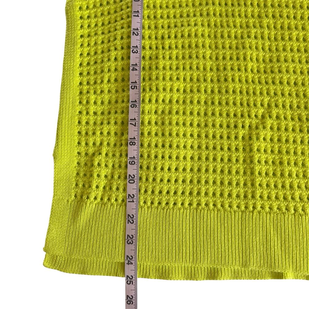 Varley Darin Longline Knit Tank Sweater Vest Top Neon Green Women’s Large NWT - Picture 6 of 8